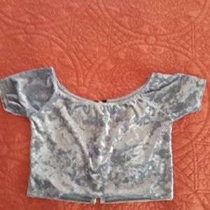 Zippered Velvet Short Blouse